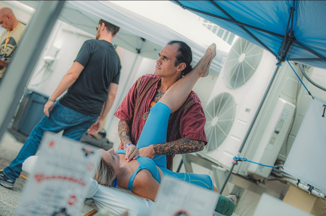 Bodywork at an event