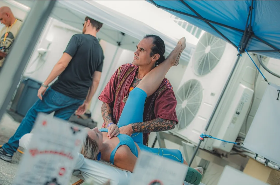 Bodywork at an event
